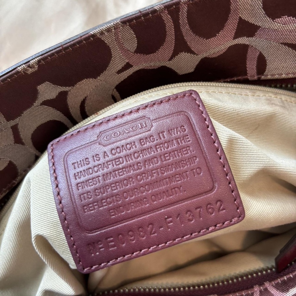 Coach Cherry Red Patterned Shoulder Bag - image 5